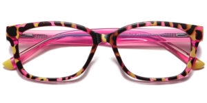 demi glasses with a splash of color