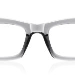 gray translucent eyeglasses